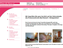 Tablet Screenshot of frauenzentrum-badhonnef.de